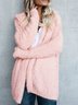 Mostata Casual Long Sleeve Hooded Fuzzy Coat